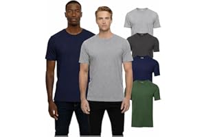 32 Degrees Mens 4 Pack Cool Crewneck T-Shirt | Anti-Odor | Quick Drying | 4-Way Stretch | Multicolour(Ligt Grey, Dark Grey, G