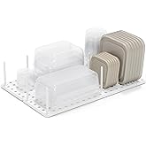 Umbra Peggy Kitchen Drawer Cupboard Organizer Tray - Adjustable Storage System For Food Containers, Cookware, Serveware, Uten