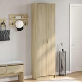 vidaXL hallway wardrobe sonoma oak armoire 5 compartments 55x25x189 cm view 2