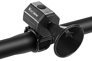 LESOVI Electric Bike Horn 125 db Cycling Bicycle Scooter Horn 6 Sound Modes with Rechargeable Battery Waterproof Bicycle Accessories for Kids Boys Adults Mountain Bike Bells Whistle