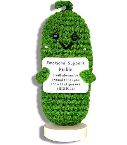 APOYO EMOCIONAL Acornea: Muñeca De Peluche Bellota De Crochet Con Tarjeta De Ánimo, Regalo Divertido Para Hombres Y Mujeres