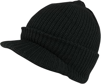 knit hat with a bill