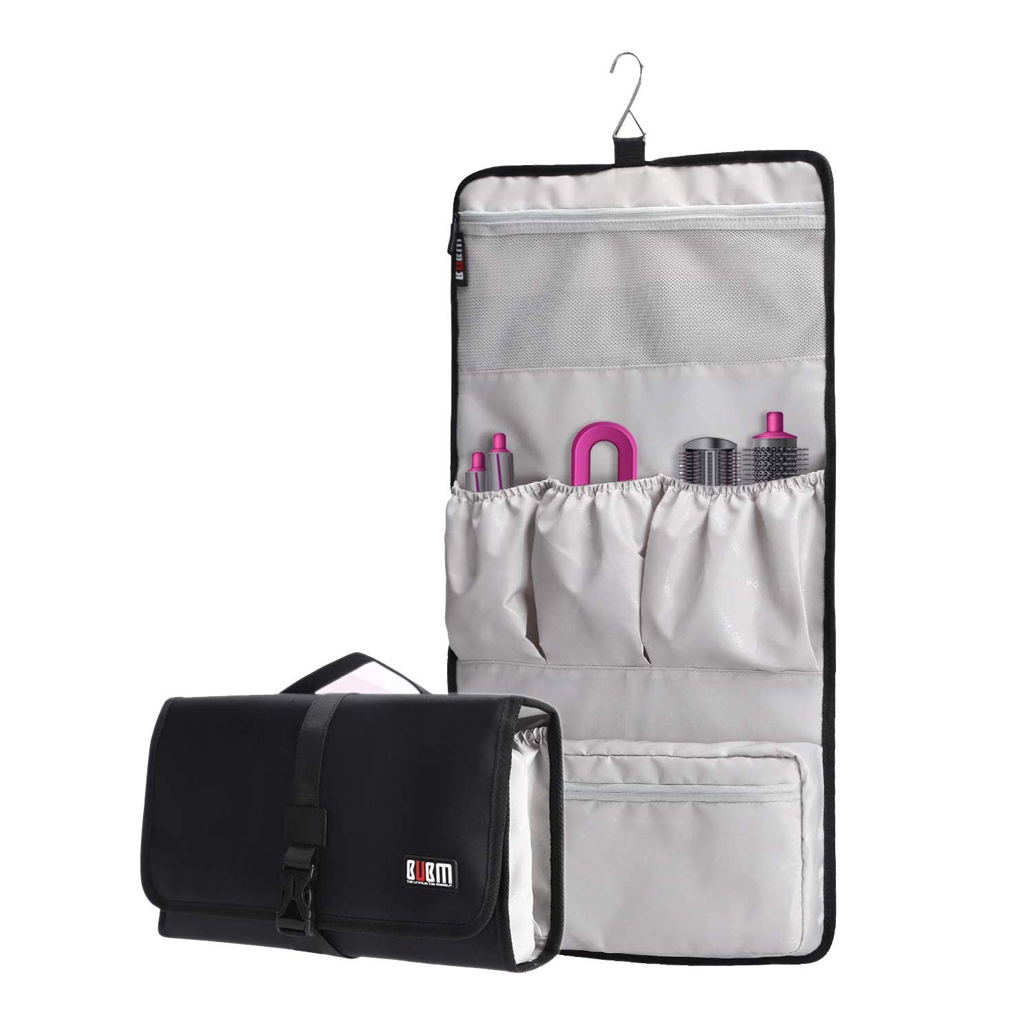 BUBM Waterproof Travel Carrying Bag for Dyson Airwrap Styler, Portable Travel Organiser for Airwrap Styler and Attachments