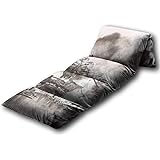 Kids Floor Pillow Chinese Painting Water Town Floor Pillow, Reading Playing Games Floor Lounger, Soft Mat for Slumber Party, 