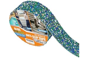 HZCOYIM Blue 5cm x 5m PEVA Non-Slip Tape, Swimming Pool Safety Anti Slip Tape with Superior Traction for Wet Areas, Ideal for Pool Sides, Showers and Stairs (2inches x 16.5feet)