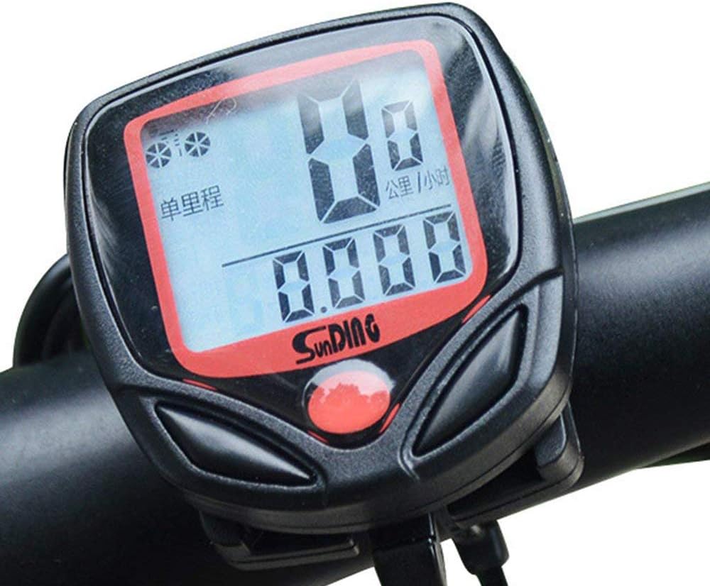 Heart Service Bike Speedometer Waterproof Wireless Bicycle Bike Computer and Cycling Odometer Multi-Function LCD Backlight Display