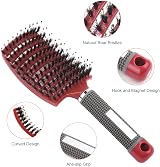URAQT Boar Bristle Paddle Hair Brush for Women Reducing Breakage view 2