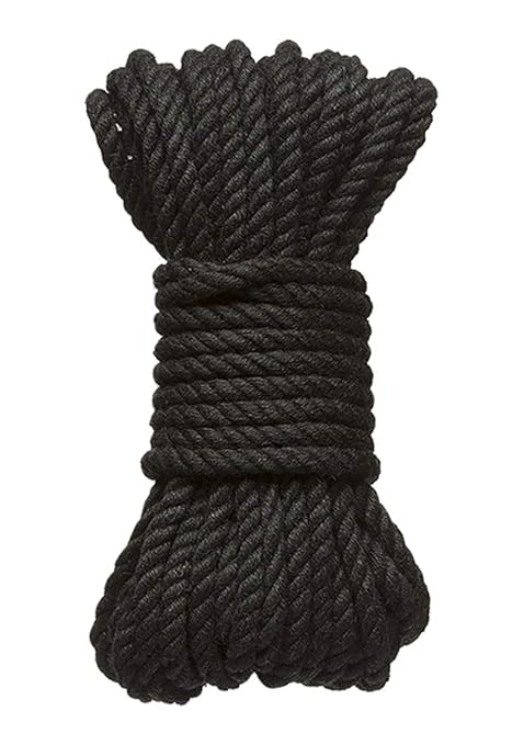 Doc Johnson - Kink 6 mm dickes Hanf-Bondage-Seil - 9.14 Meter lang, Schwarz, 1er Pack(1 x 1 Stück)