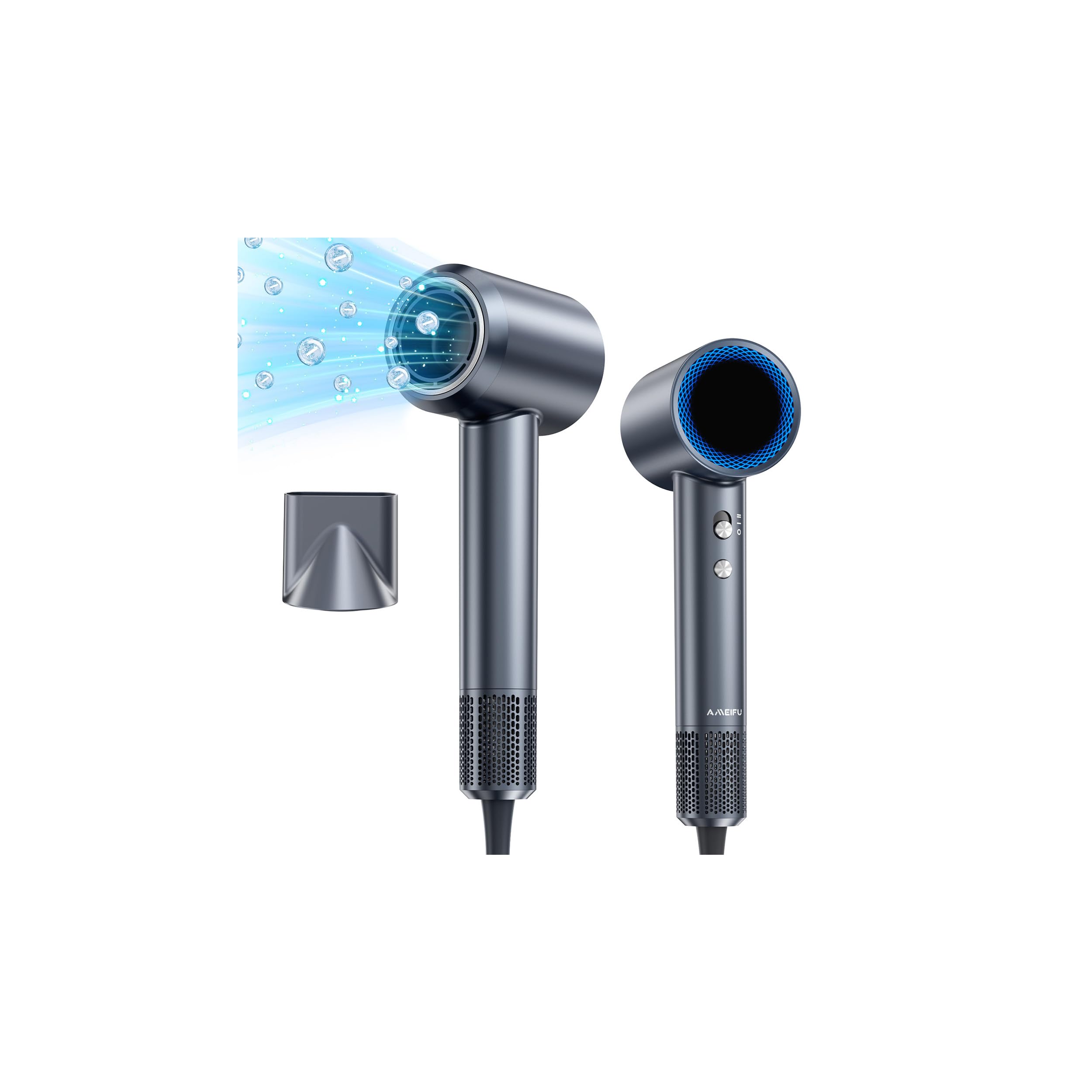 Photo 1 of Hair Dryer, 150000 RPM Professional High Speed Blow Dryer, Negative Ionic Hair Dryer for Fast Drying, Low Noise with Magnetic Nozzle for Home Travel Valentine's Day Gift Ideas for Women Men