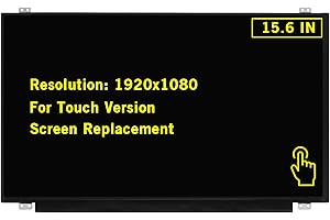 GBOLE 15.6" New Screen Replacement for Dell Inspiron 15 5570 P75F P75F001 FHD 1920x1080 40Pin Touch Screen LED LCD Display Panel