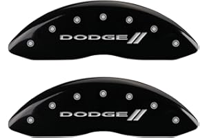 MGP Caliper Covers 12162SDD3BK Black Brake Covers Fits 2011-2020 Dodge Charger/Challenger (Dual Piston Front Caliper) Engraved with Dodge // (Front/Rear Covers; set of 4)