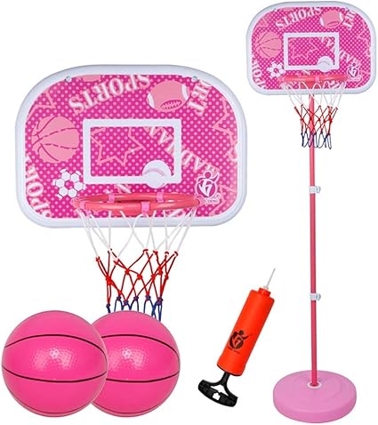 pink basketball goal