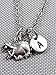 Hippo charm necklace, animal necklace, personalized necklace, initial necklace, animal jewelry, hippopotamus necklace, hippopotamus jewelry
