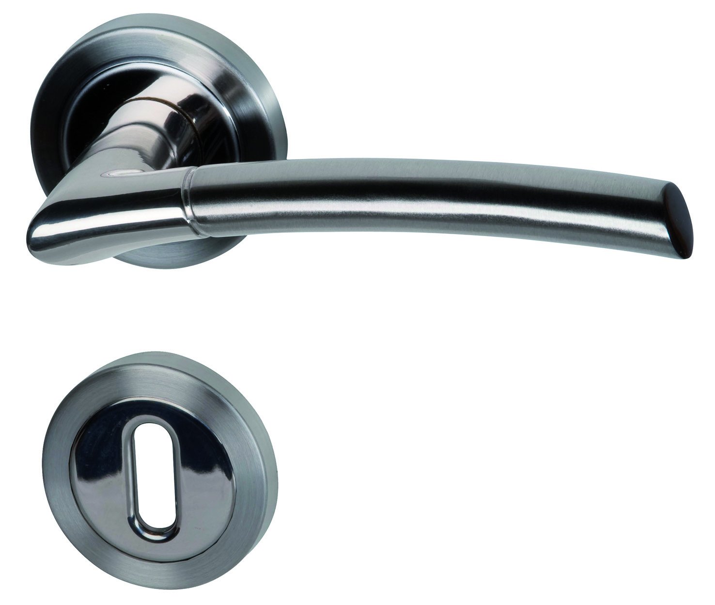 ALPERTEC Lena Two-Tone R – for Internal Doors Door Handle Set Door Fittings Door Handle, 32510733