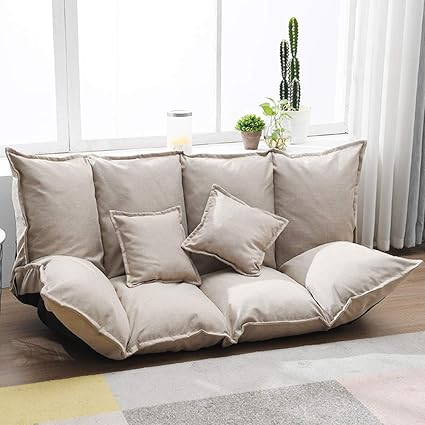 Traacem Double Etage Canape Chaise Chaise Longue Canape Sol Canape Avec Deux Oreillers Peut Fournir 2 Oreillers Amazon Fr Cuisine Maison