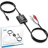eSynic Portable Optical to RCA Adapter 7FT Long DAC