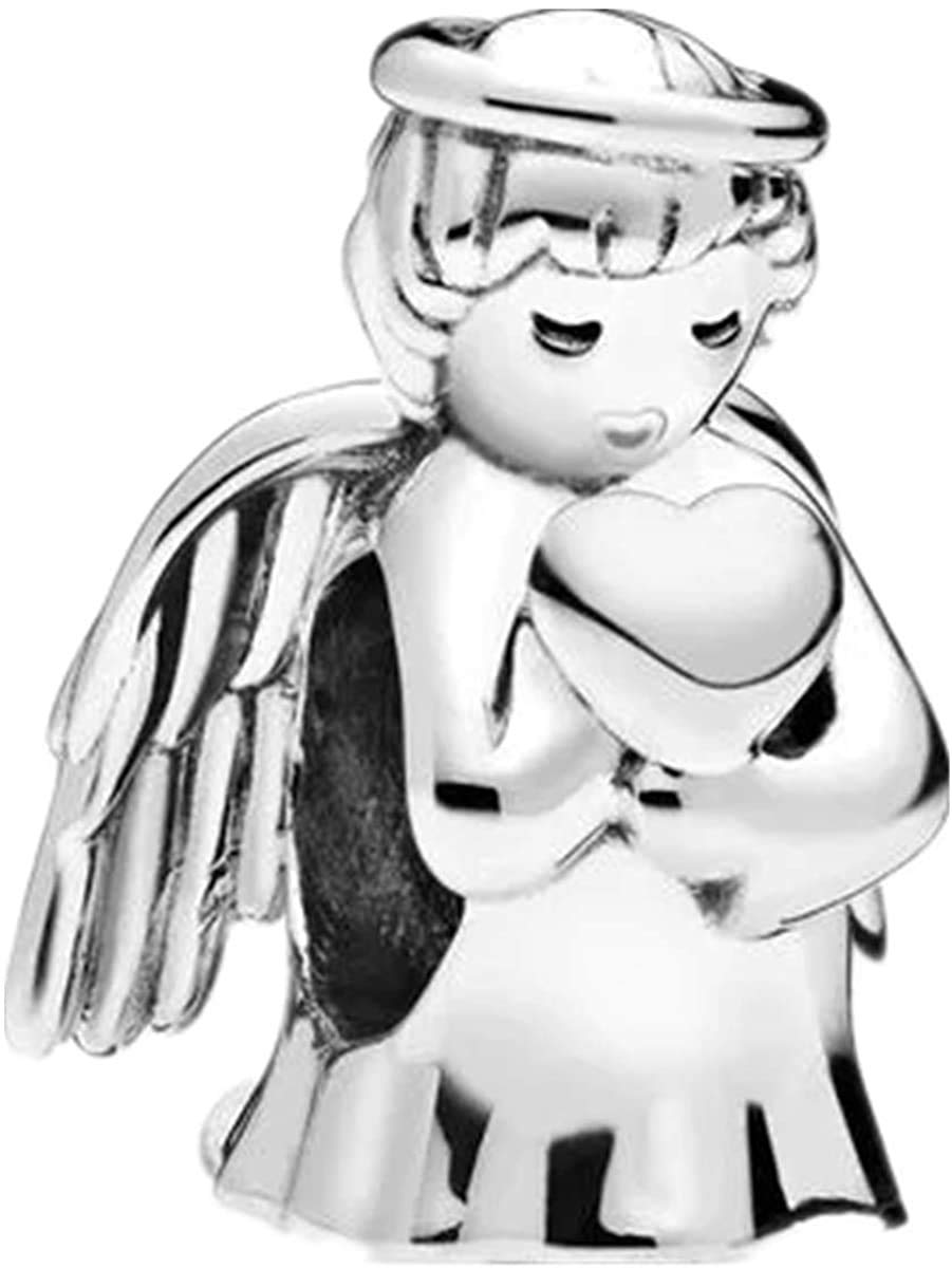 Annmors Fairytale Angel Charms for Women 925 Sterling Silver Dangle Pendant Bead,Gifts for Women European Bracelet&Necklace