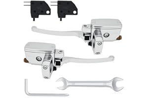 Triumilynn Universal 1" 25mm Brake Master Cylinder Lever Motorcycle Replacement for Honda Yamaha Suzuki Kawasaki Hydraulic Clutch Brake Goldwing Left & Right Set (Chrome)