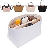 ETTP Purse Organizer Insert For Le Pliage, Ultra-light Waterproof DupontPaper le pliage Bag Organizer (White, Medium)