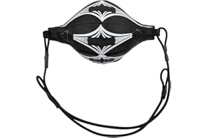 Speed Punch Bag , Double end Bag MMA Durable Double End Bag, PU Leather Training Ball (Color : Black) Boxing