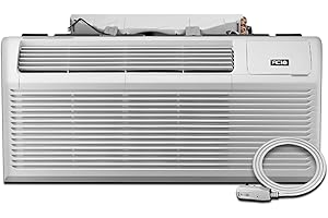 ACiQ 10.6 EER1 15,000 BTU PTAC Heat Pump Air Conditioner Unit | 5 kW Backup Electric Heat | Hotel Style, Infrared Sensor, LED Temperature Display, Pre-Installed Air Filters