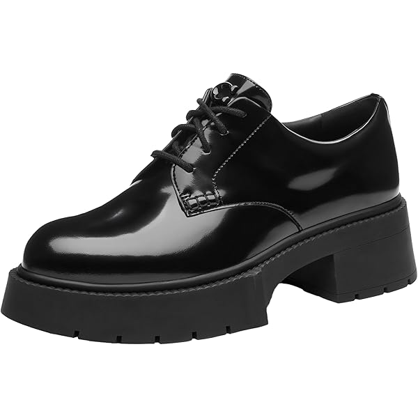 Amazon.com | COACH Women's, Lyla Leather Derby Black, 6