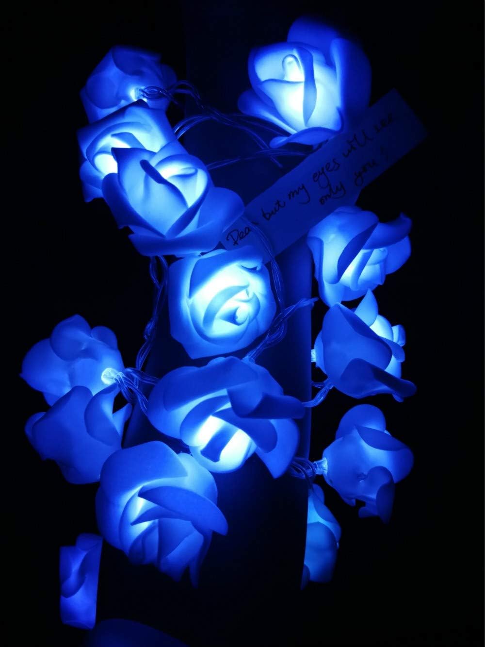 Fantasee LED Rose Flower String Lights Battery Operated