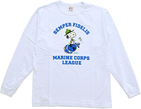 Amazon バズリクソンズ Buzz Rickson S Buzz Peanuts長袖tシャツ Semper Fidelis Buzz Rickson S Br658 バズリクソンズ スヌーピー ロングtシャツ Tシャツ カットソー 通販
