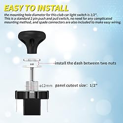 Joinfworld Golf Cart Headlight Switch Push Pull