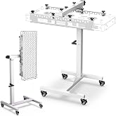 Compatible Red Light Therapy Stand, Horizontal &amp; Vertical, Adjustable Stand | Mobile Stand With Adjustable Height, Wheel Locks, Easy Installation, Positions Red and Infrared Light Panel Devices at Home