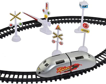 Big Monkey Toys High Speed Battery Operated Train Set for Kids (Small Metro)