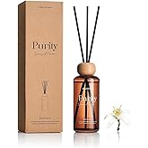 M&SENSE Orange Blossom Reed Diffuser: 6.3 fl oz Non-Toxic Aroma Set with Sticks, Light & Subtle Fragrance, Long-Lasting Natural Essential Oil Gifts for Bedroom, Shelf Decor & Small Spaces