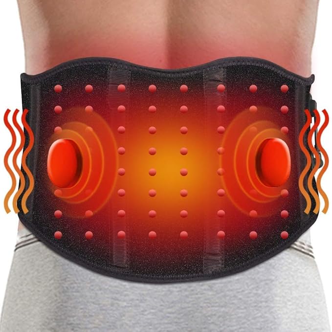 ARRIS Heated Back Massage Wrap, Electric Heating Waist Belt W/Vibration