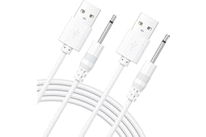 Vancle 2 Pack DC Charging Cable – USB to DC 2.5mm Fast Charger Cord for Beauty Instrument Charging Cable Massager Charger Cor
