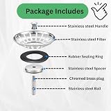 tifanso 78mm Kitchen Sink Strainer Plug Stainless Steel 2 Pack UK Sinks view 4