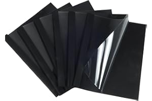 RAYSON TBC12-25 Thermal Binding Covers, 1/2 Inch, Black Letter Size Holds 120 Sheets, 25 Pack