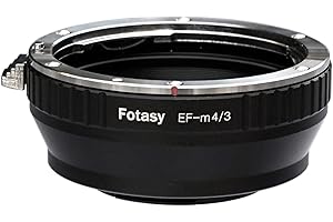 Fotasy Manual EF EF-S Mount Lens to M43 Adapter, EF Mount to MFT, Compatible with Canon EF EFS lense Panasonic G9 GH5 II GX9 G90 G91 G95 G100 Olympus E-M1 E-M5 E-M10 I II III E-PM2 E-PM1 Pen-F E-M1X