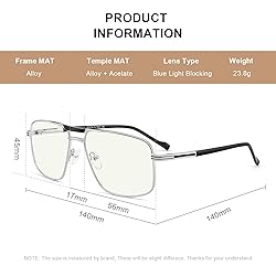 RB.Pilot Reading Glasses for Men Square Double