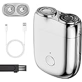 New Model Mini Dual-Head Electric Shaver, Dual Head Shaver, 2025 New Upgrade Pocket Shaver Mini Shavers for Men, Washable Double Head Razor (Silver)