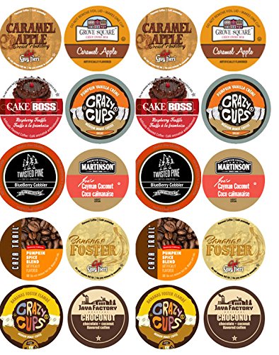 20 Cup FRUITY Flavored Sampler. Love Fruity Coffee? Banana, Raspberry, Coconut + Delicious!