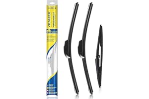 3 Pack Windshield Wiper Blades Compatible with 2005-2010 Jeep Grand Cherokee Original Factory Quality Front Rear Wipers Blade