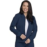 Dickies Women Scrub Jacket Zip Front Warm-Up Rib Knit Collar with 2 Welt Pocket DK365