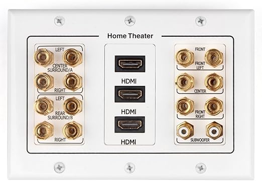 Tnp Toma De Pared Para Altavoz De Cine En Casa Panel De