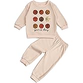 SunoZee Toddler Baby Basketball Long Sleeve Sweatshirt Top Jogger Pants Set Cute Fall Winter Clothes Set