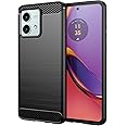 Aikcks for Motorola Moto G84 Phone case, Shockproof, Scratch Resistant Carbon Fiber Jacket, Soft TPU,for for Moto G84 case (Black)