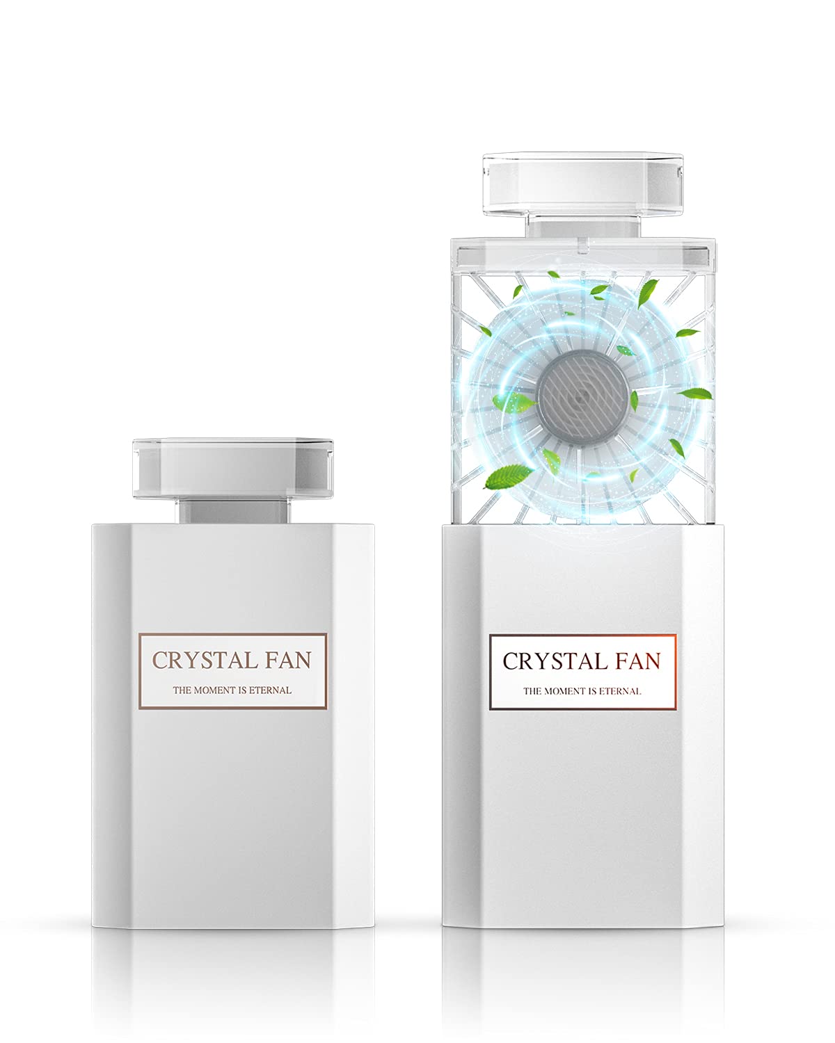 Mini Handheld Fan, Portable Fan Pull-out Style, Mini Fan of 3 Switching Speed for Women, Compatible for Office Home Outdoor Traveling, USB Charging, Built-in Battery - White