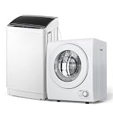 ROVSUN 17.8LBS Full Automatic Washing Machine and 1.5CuFt Portable Clothes Dryer Set, Compact Laundry Washer and Dryer Combo Set with Stainless Steel Inner Tub, for Apartment, Dorms, Home