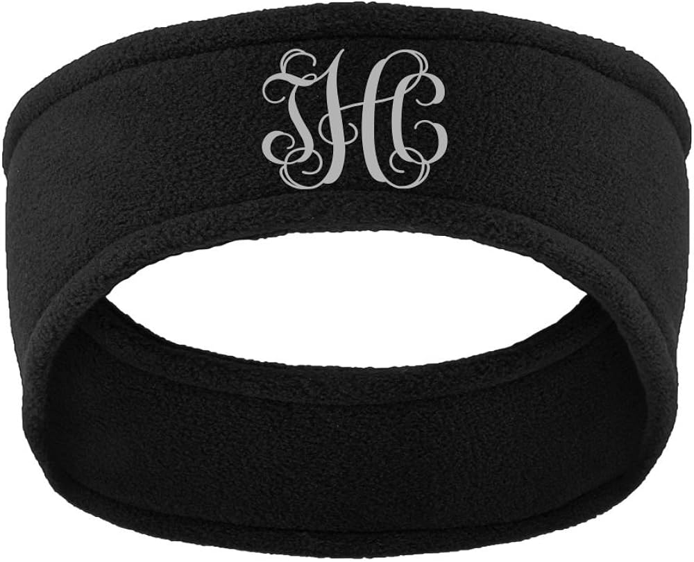 Personalized Fleece Headband (Black) at Amazon Women’s Clothing store