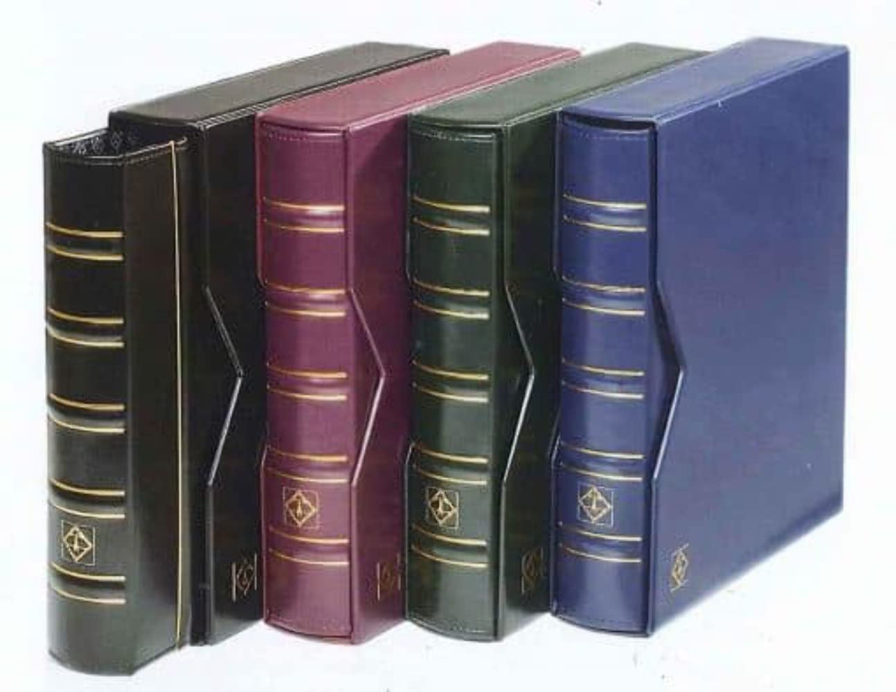 Leuchtturm 321845 Coin Album Optima Classic - 10 coin sleeves for Ø 42, 27, 20, 34 mm, 2 cover sheets, protective case - blue