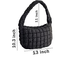 Quilted Puffer Tote Bags for Women Lightweight